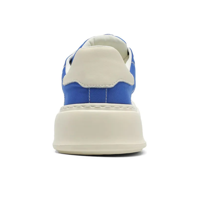 JIETEGONGYANG Shock Absorbers With Slip Resistant And Abrasion Resistant Properties Low Top Casual Shoes Men's Blue-2
