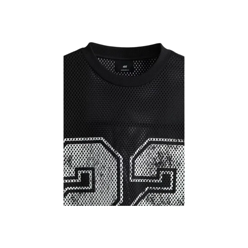 H&M T Shirts Men Black-2