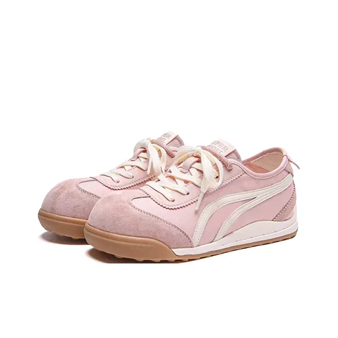 WJA Skateboard Shoes Women's Low Top Beige/Yellow/Pink-10