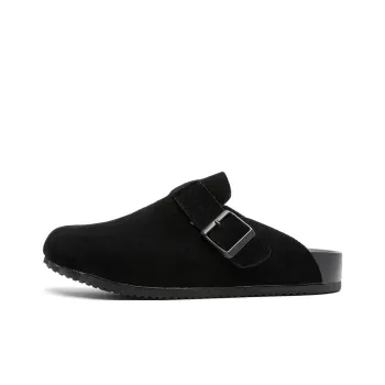 WEISHIBANGWEI Closed Toe Slippers Men's Black