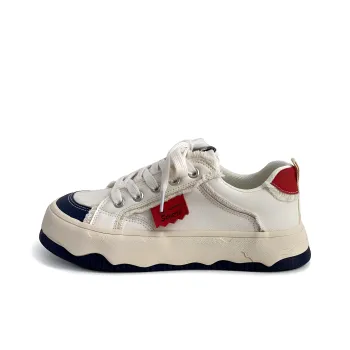 City Camel Low Top Canvas Shoes Women's Beige Blue