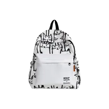 Yalu Composite Cloth Backpack Regular Unisex Gray/Black/Pink