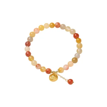ZUIWENGLANGYASHANWENCHUANG Golden Silk Jade Bracelets Women's