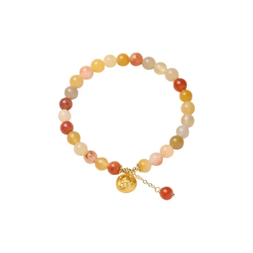 ZUIWENGLANGYASHANWENCHUANG Golden Silk Jade Bracelets Women's