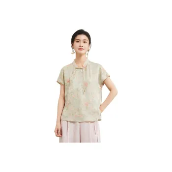 JINJU T Shirts Women's Green