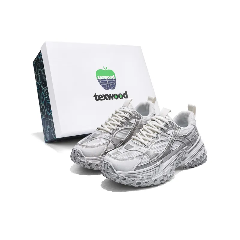 TEXWOOD Slip Resistant Coverage With Impact Resistance Low Top Chunky Sneakers Men's Box-8
