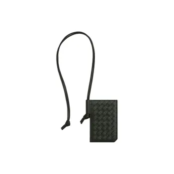 Bottega Veneta Calfskin Card Holder Card Holder Trumpets Men's Dark Green
