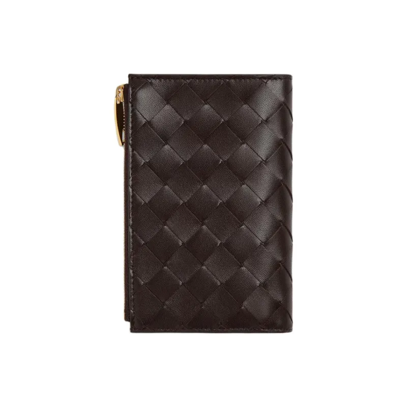 Bottega Veneta Intrecciato Sheepskin Wallet Medium Size Women's Cream-1