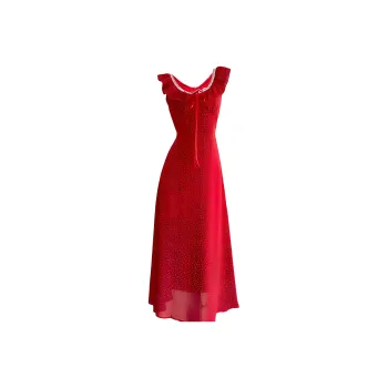 IQC Sleeveless Dresses Women's Red