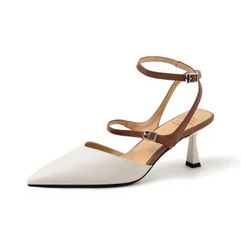 Schilling Slim Heel High Heels 6.5cm Women's Ecru