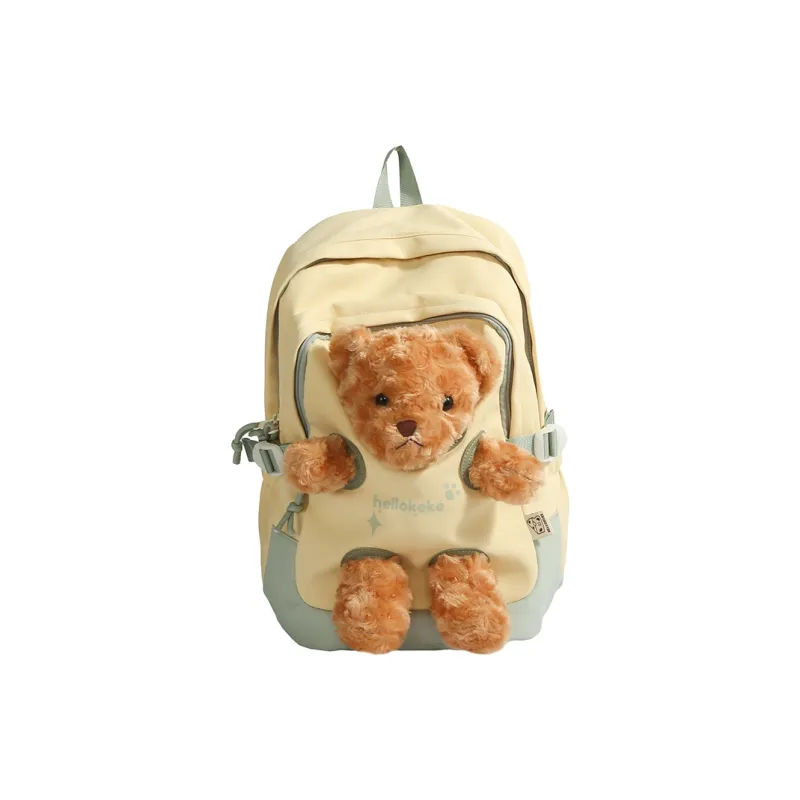 Kewuku Nylon Fabric Backpack Unisex Multicolor-8