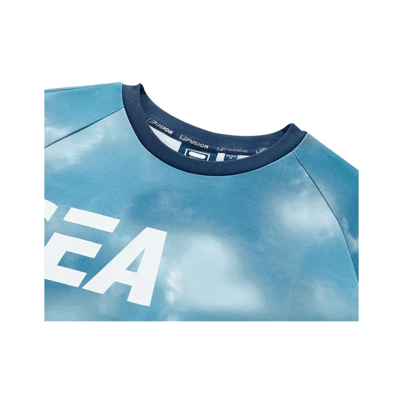 FILA FUSION T Shirt Women's Sea Evening Blue-2