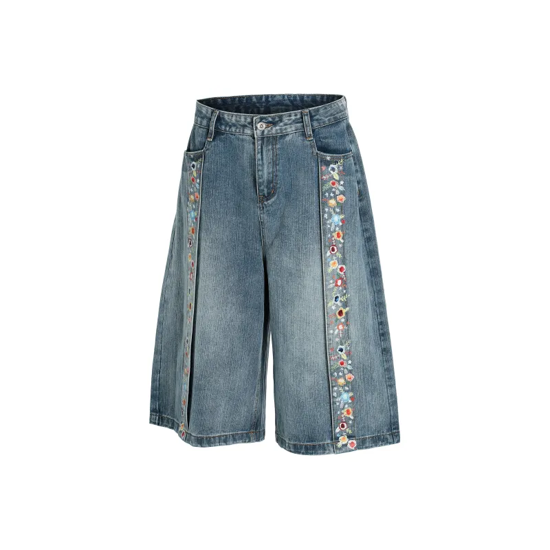 HEIYIXIANSHENG Denim Shorts Unisex-1