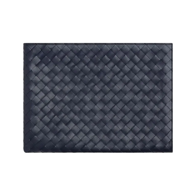 Bottega Veneta Intrecciato Calfskin Clutch Men's Abyss & Cypress Wood Color-0