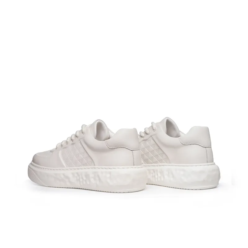 Ritai Low Top Skateboard Shoes Men's White-3