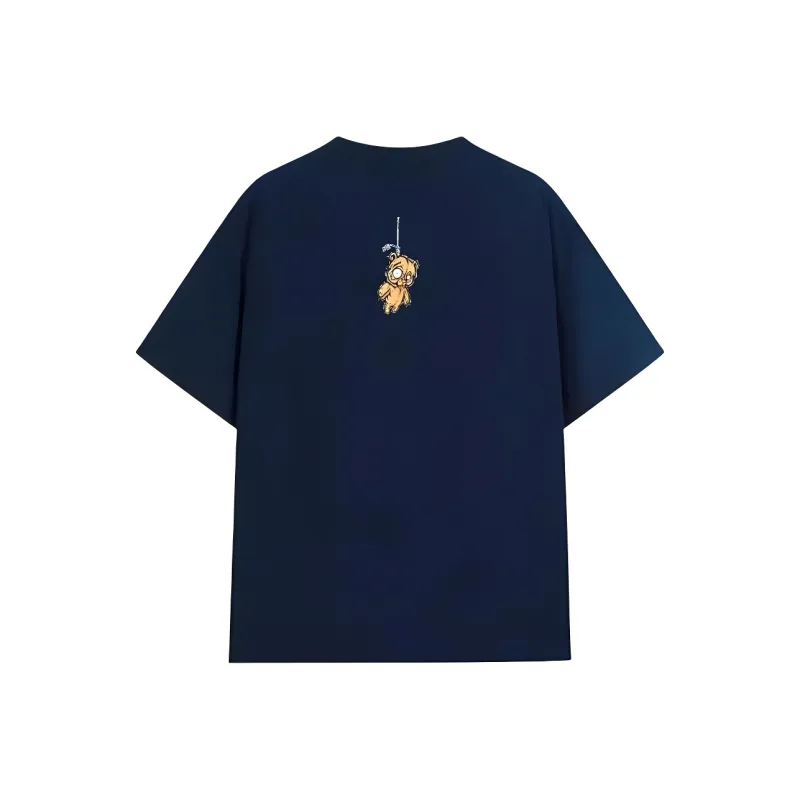 DOKZB T Shirts Women's Navy Blue-1