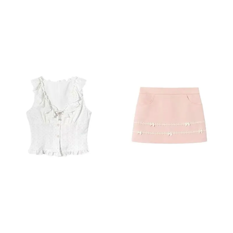 HUINIAN Two Piece Skirt Sets Women's-0