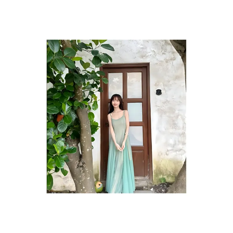 DOKZB Slip Dresses Women's Mint Green-3