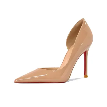 GOSO Slim Heel High Heels Women's Nude
