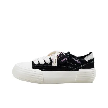 MINGKUANG Slip Resistant, Abrasion Resistant, Breathable Low Top Canvas Shoes Women's Black