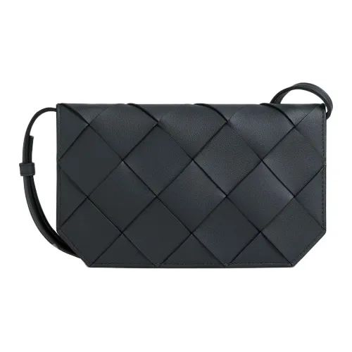 Bottega Veneta Diago Calfskin Shoulder Bag, Crossbody Bag Men's Slate & Ice
