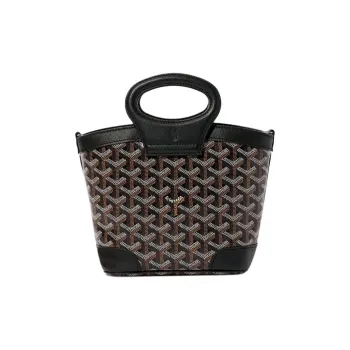 GOYARD Cow Leather Handbag Mini Women's Black