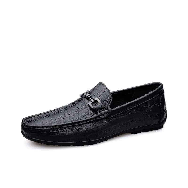 DILIKAN Men's Casual Shoes Men Low Top Black/Brown-1