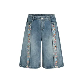 HEIYIXIANSHENG Denim Shorts Unisex