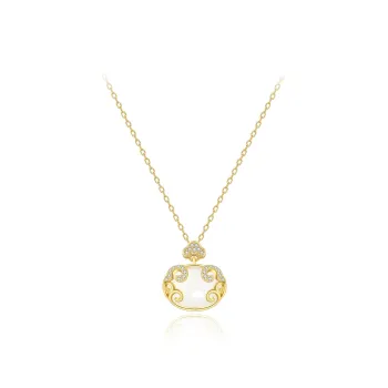 FBRUE White Jade Bodhi Necklaces Unisex