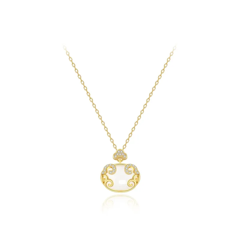 FBRUE White Jade Bodhi Necklaces Unisex-0