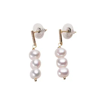 Andaozi Pearl Stud Earrings Women's