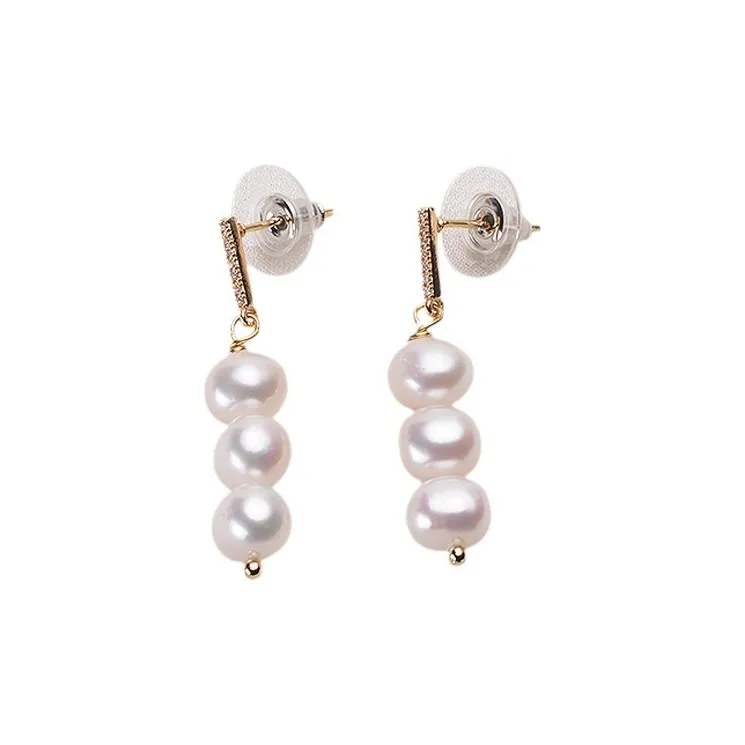 Andaozi Pearl Stud Earrings Women's-0