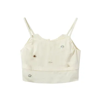 Ouyang Tank Tops Women's Apricot Yellow