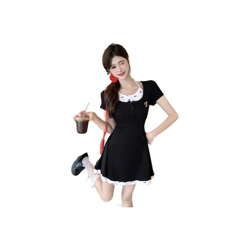 XIANSINIAO Short Sleeved Dress Women's-0