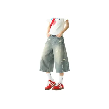PVPVPV Denim Shorts Unisex Vintage Blue