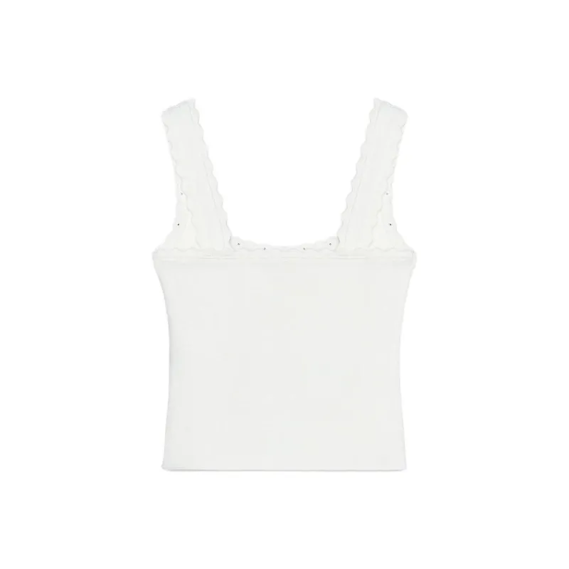 ZARA Tank Tops Women's Frosted White-1