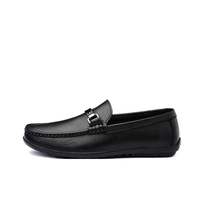DILIKAN Men's Casual Shoes Men Low Top Black/Brown-0