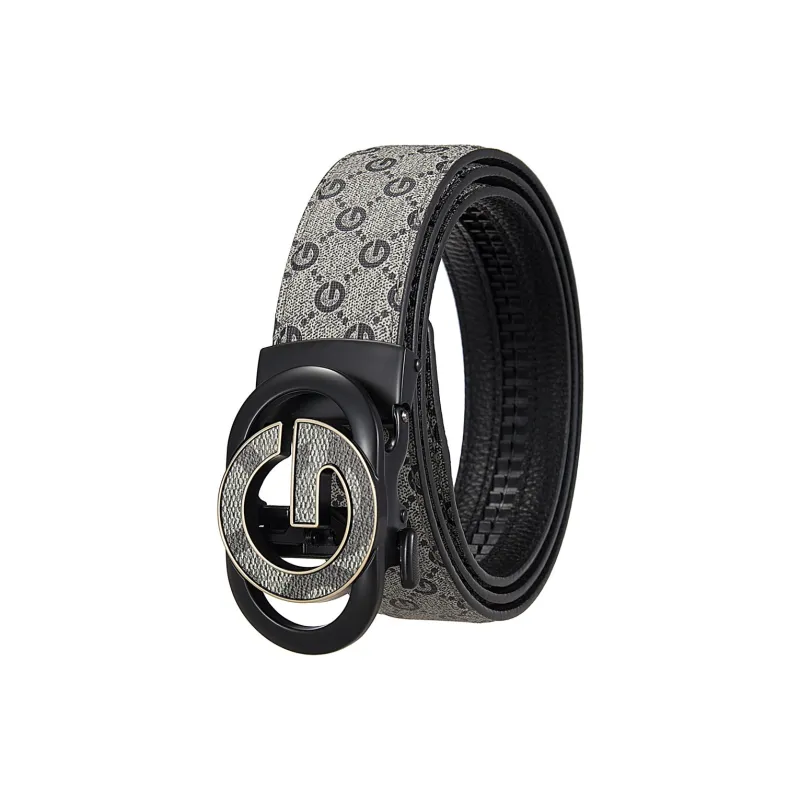 PISHUSHU Cow Leather Belts Men's Width 3.5cm-1