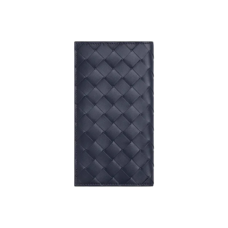 Bottega Veneta Intrecciato Calfskin Wallet Regular Men's Abyss & Cypress Wood Color-1