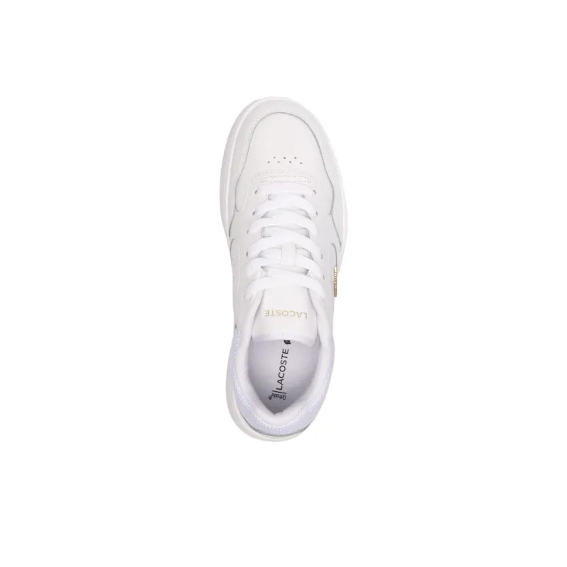 LACOSTE Anti Slip Wear Resistant Low Top Skateboard Shoes Women's White-3