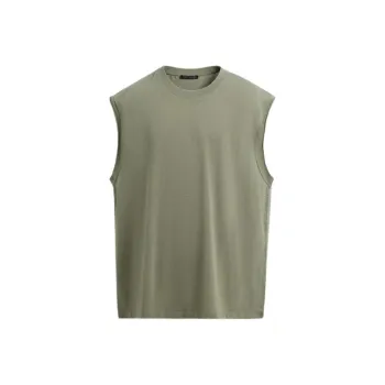 ZARA Tank Tops Men Dark Khaki