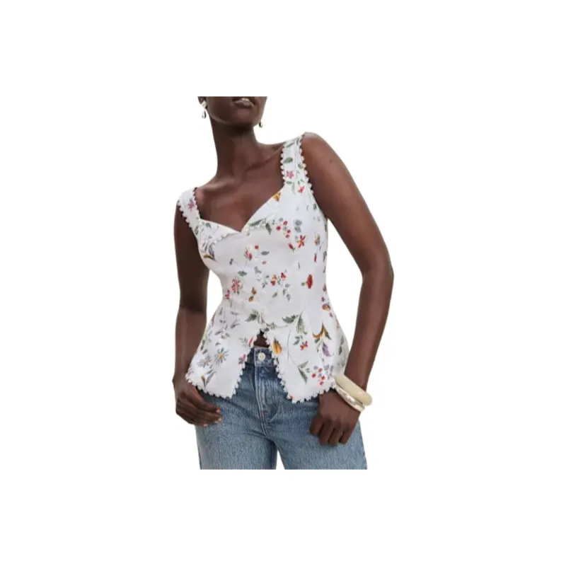 Reformation Tank Tops Women's White-0