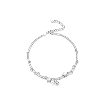 Bowl S990 Silver Anklets Unisex