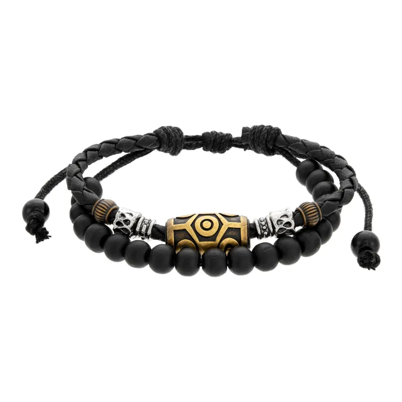 ENFANTIN Copper, Resin, Wax Cord Rope Bracelets Unisex-0