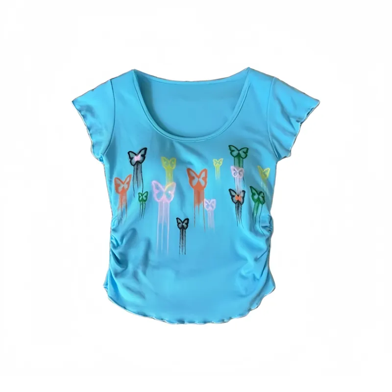 FOCOS STUDIO Flutter Sleeve T Shirt Women's-9