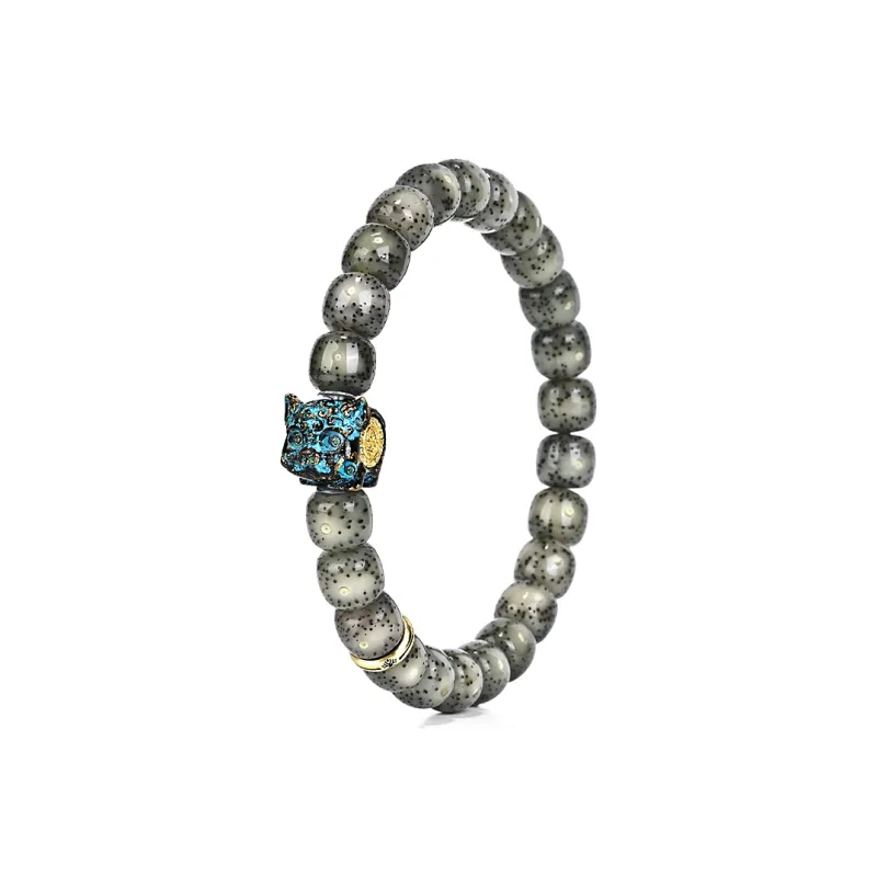 Yulan Wenwan Star Moon Bodhi Seeds 9*8 Ice Glutinous+Bronze 'Fu Pig' Edition Seiko Versatile Unisex-0