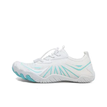 TELENT Odor Resistant Quick Dry Lightweight River Trekking Shoes Unisex White Blue