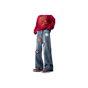 Emoji Jeans Unisex Blue