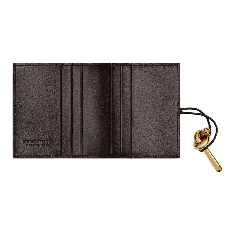 Bottega Veneta Intrecciato Lambskin Card Holder Women's Candy Color-2