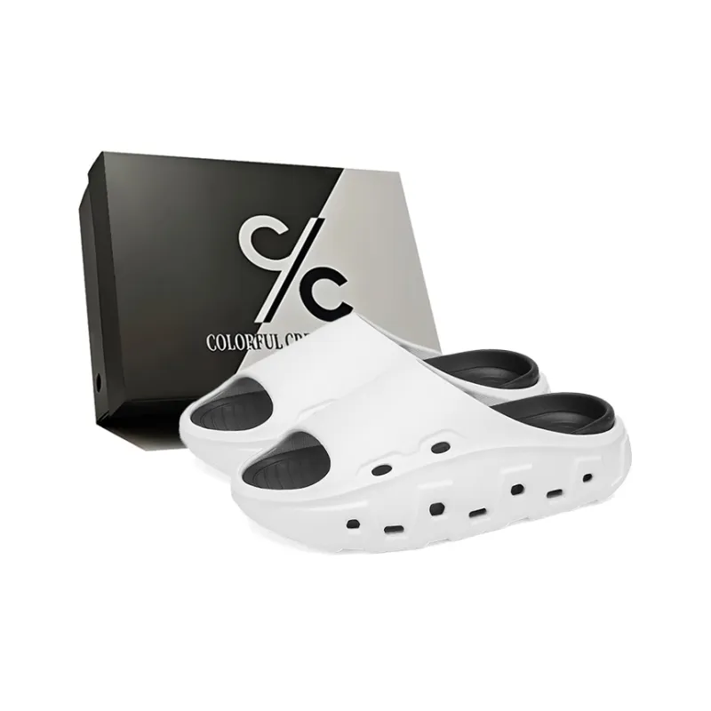 Colorful Creations EVA Cut Out Quiet Slip Resistant Odor Resistant Abrasion Resistant Massage Slide Slippers Unisex-5